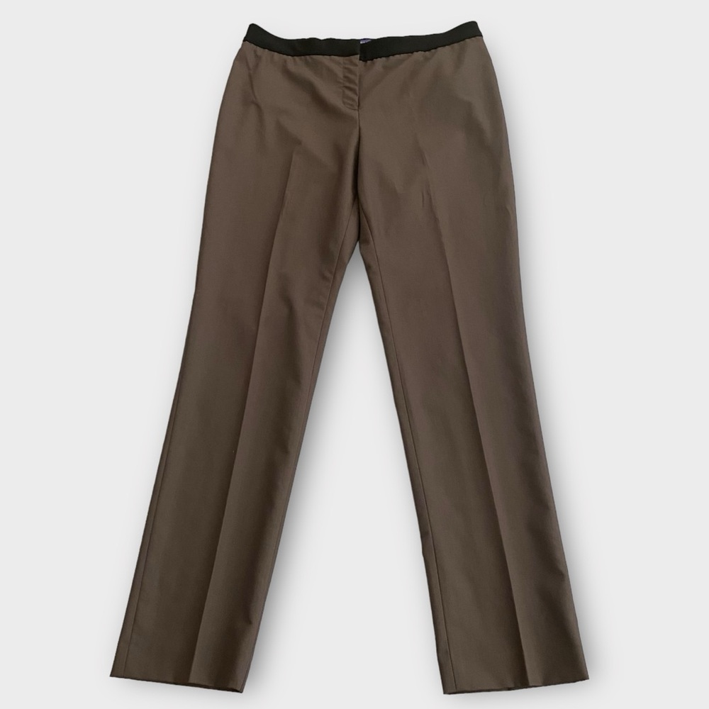 Vivienne Tam Women’s Pants Size 10 Pleated Front Straight Leg Stretch Designer